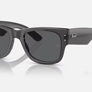 Ray-Ban Mega Wayfarer RB0840S 901/31 Black Green G-15 Sunglasses New with Case